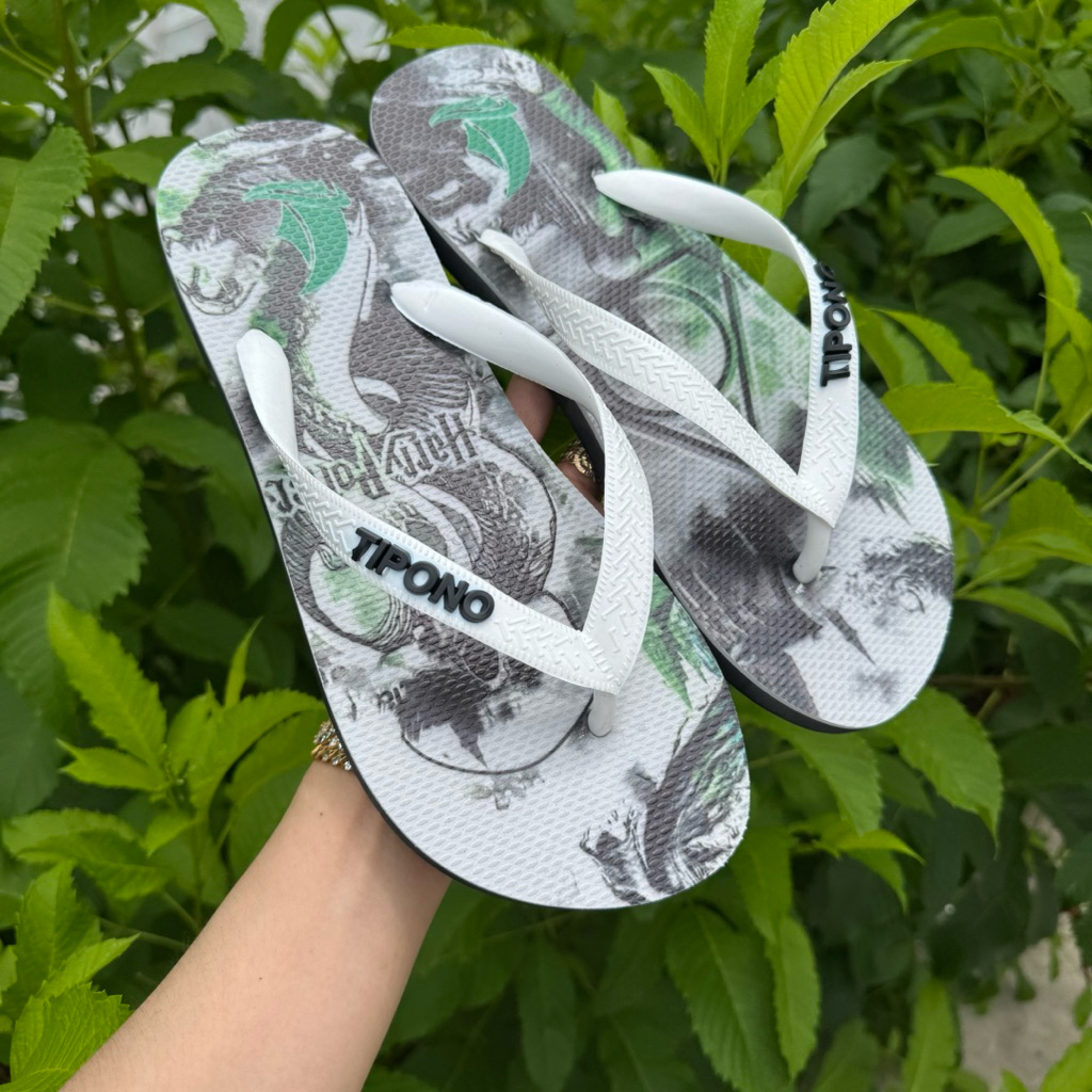 Dép Tông Nam TIPONO in hoạ tiết 3D Chất Liệu Cao Su Nguyên Khối Êm