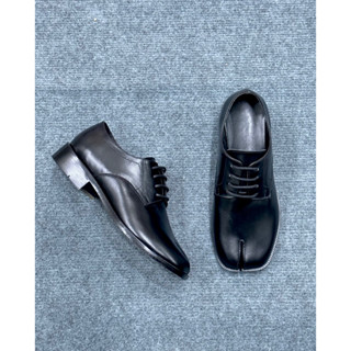 Giày Tabi Derby 3,5cm da bò Bangladesh đế gỗ phíp