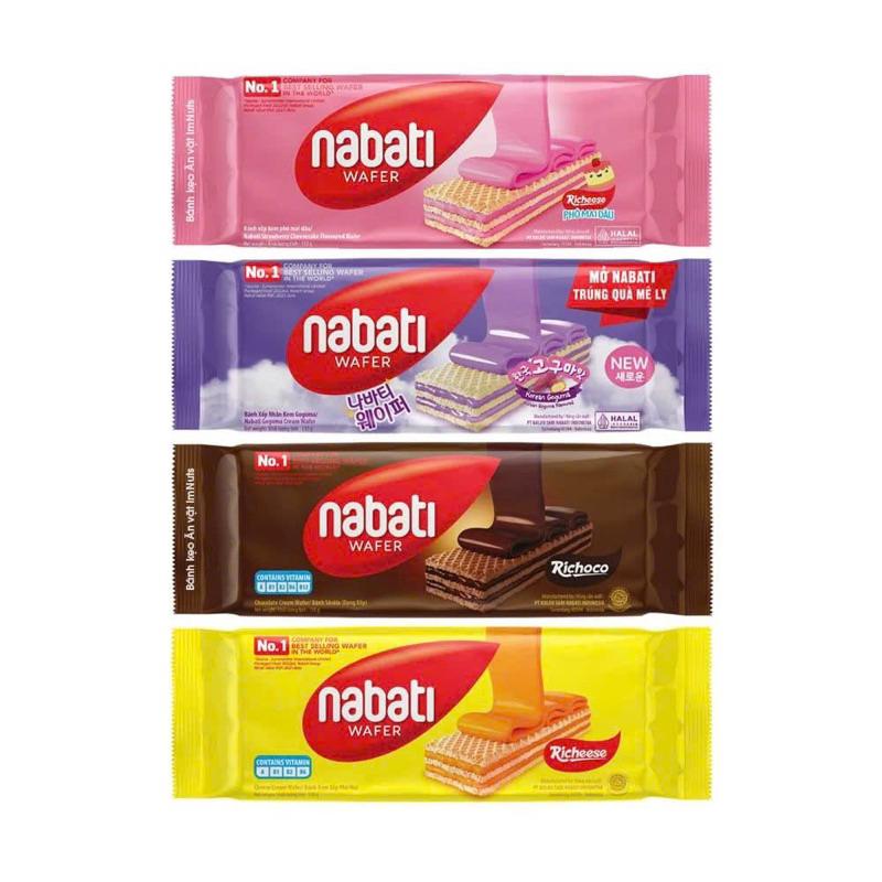 BÁNH KEM XỐP NABATI 110G SOCOLA/ PHOMAI/ KHOAI LANG TÍM/ PHÔ MAI DÂU/ NABATI RICHEESE/ NABATI RICHOC