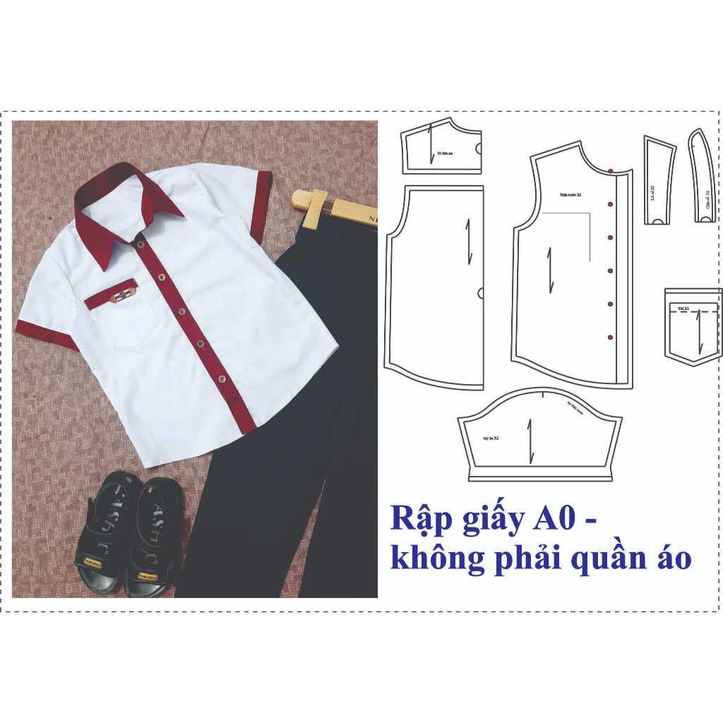 Rập giấy A0 B18 - Rập áo bé