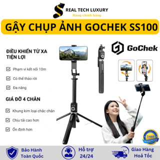 Gậy Chụp Ảnh 4 Chân Gochek SS100 2m2 Đa Năng 3 Trong 1 Tripod / Selfie Có Bluetooth Điều Khiển Từ Xa