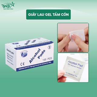  Giấy lau gel tẩm cồn - Miếng bông cotton lau móng lau sơn đa năng tiện lợi cho làm nail 