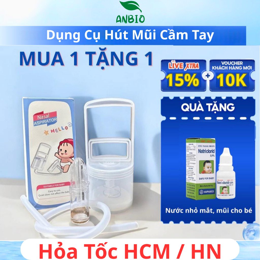 ( Loại Tốt ) Dụng cụ hút mũi kéo tay thế hệ mới, hàng chính hãng, chất liệu nhựa nguyên sinh, lực hút mạnh, an toànchobé