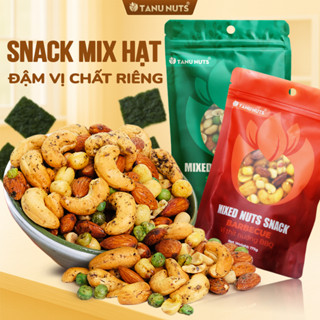 Snack hạt dinh dưỡng mix tẩm vị TANU NUTS túi 175g, mix hạt tẩm vị ăn vặt healthy cho văn phòng, trẻ nhỏ, ăn kiêng, giảm