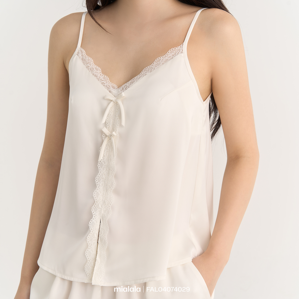 Bộ ngủ hai dây lụa latin mềm mát phối ren Mialala 5636 DDN04015636 | BigBuy360 - bigbuy360.vn