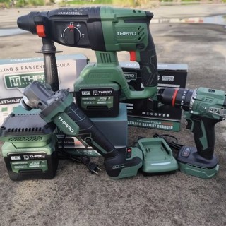 { Xanh oilu } Combo 3 máy THPRO ( Máy mài + khoan bê tông + Khoan vít )