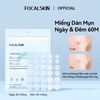 Miếng Dán Mụn BHA FOCALSKIN Siêu Mỏng 0.01cm Hút Mụn Sạch + Giảm Sưng + Che Mụn Makeup 60M Ngày Đêm