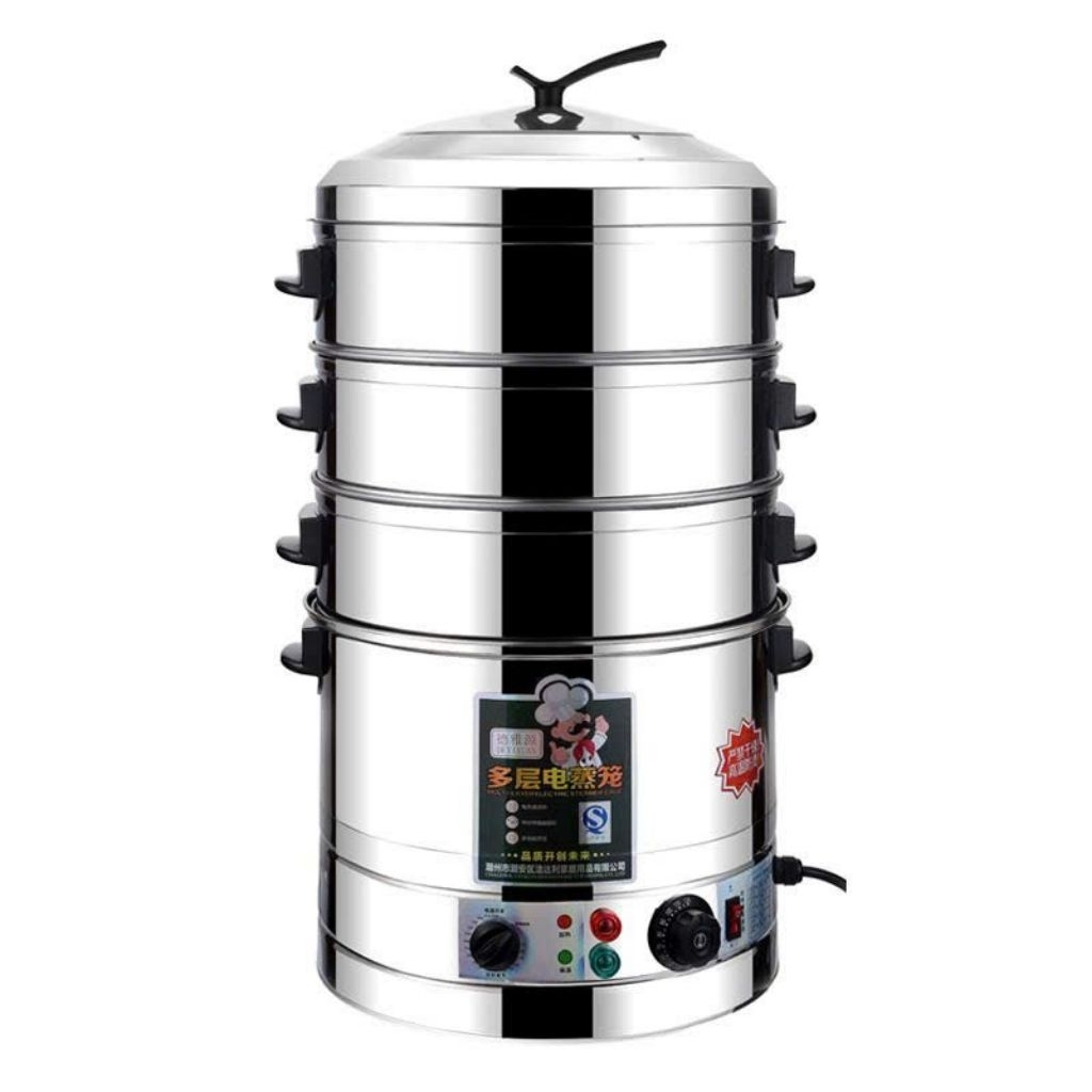 Nồi hấp cắm điện 52cm 1, 2, 3, 4 tầng hấp bánh bao, xúc xích, giò, hấp đỗ ,đồ xôi