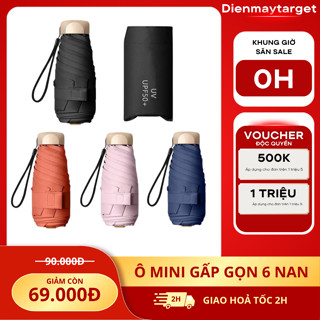 Ô mini gấp gọn che mưa nắng bỏ túi hàng loại 1 chống tia cực tím tia UV cực tốt PTLUXURY