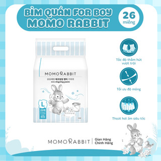Bỉm quần bé trai Momo Rabbit - Size L - 26 pcs - 8-12kg+