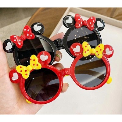 Kính thời trang siêu hot form hoạt hình nơ chuột mickey đáng yêu chống chói chống tia UV bảo vệ mắt