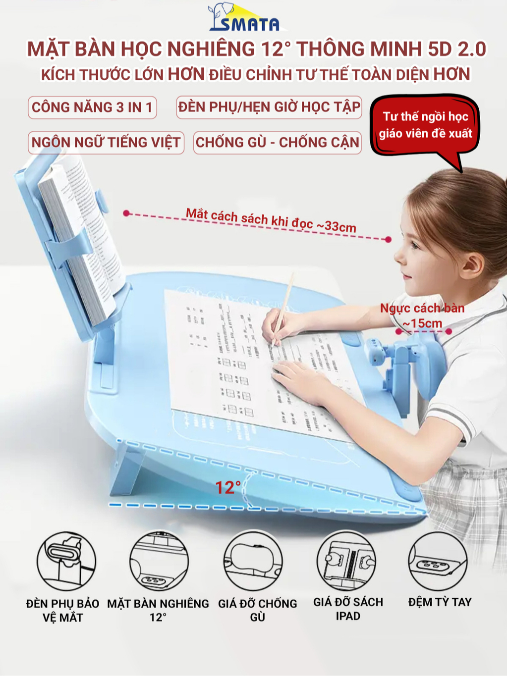 Top 7 Bàn Học Thông Minh Chống Gù Đáng Mua Nhất 2026