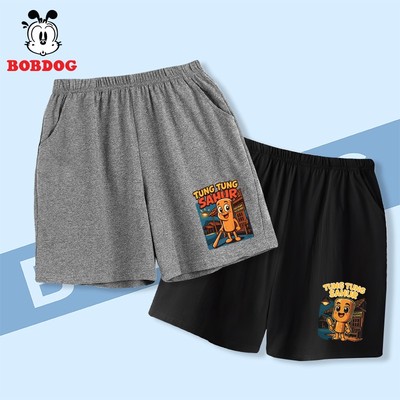 Quần đùi bé trai BOBDOGchất cotton mùa hè in hình tung tung tung sahur mềm mại cho bé