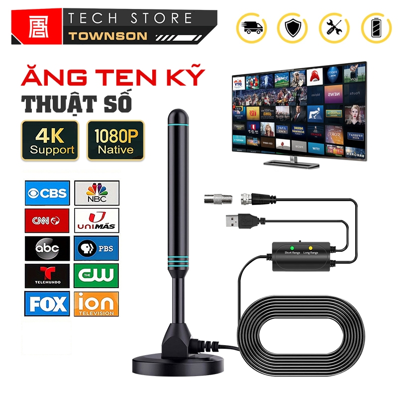 Ăng Ten Kỹ Thuật Số DVD 1080P Dùng Trong Nhà Cho HDTV
