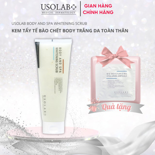  Kem tẩy tế bào chết body USOLAB BODY AND SPA WHITENING SCRUB 200ml giúp dưỡng ẩm trắng da toàn thân giảm mụn mờ thâm 