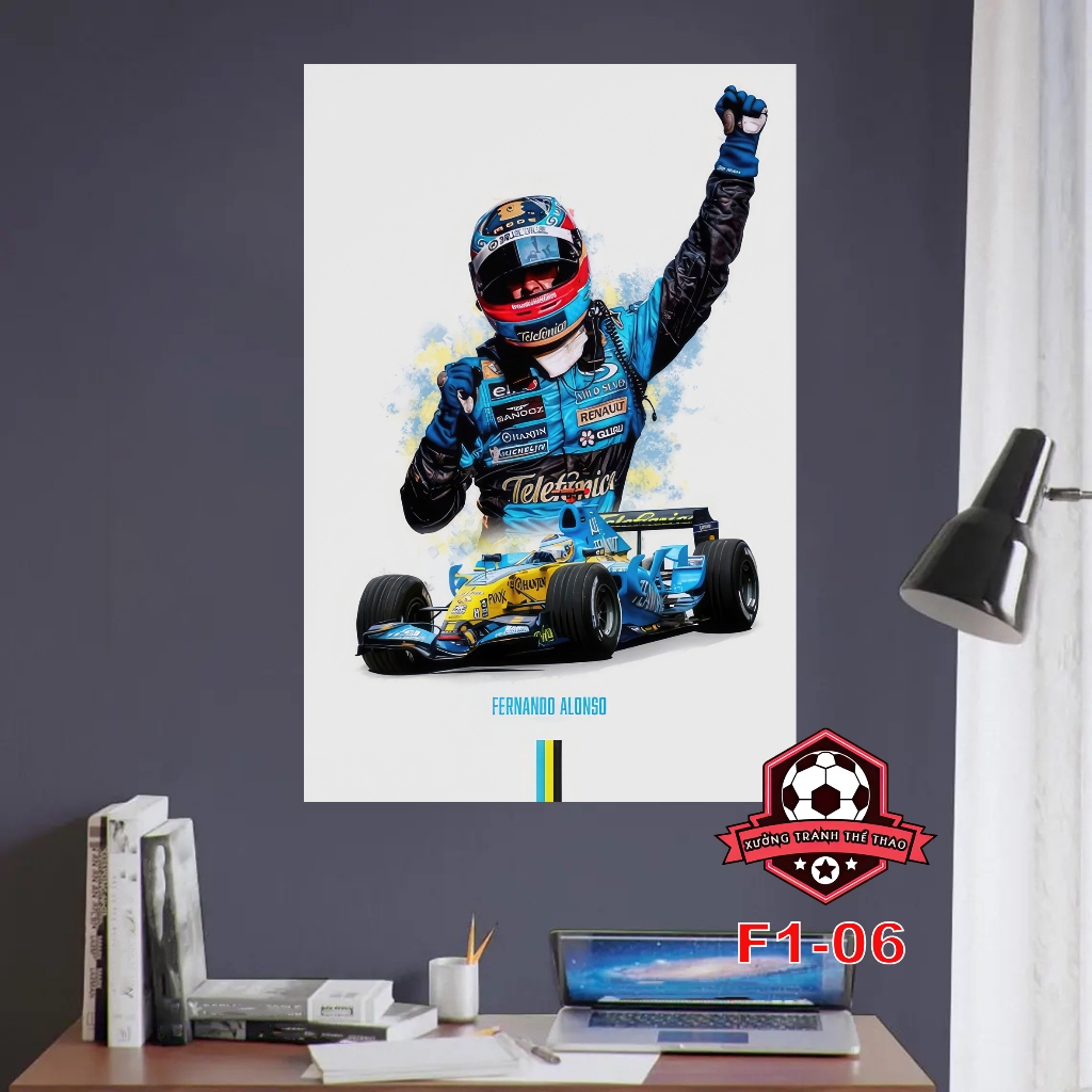 (POSTER Khổ Lớn)Poster thể thao Đua Xe F1 GP ,tấm áp phích xe đua F1 GP dán tường,decal F1