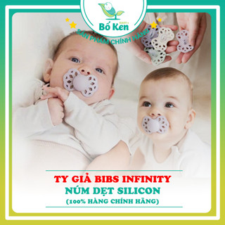  Shop Bố Ken Ti Giả Ngậm Bibs Infinity DÁNG DẸT Silicon  100% Chính Hãng  