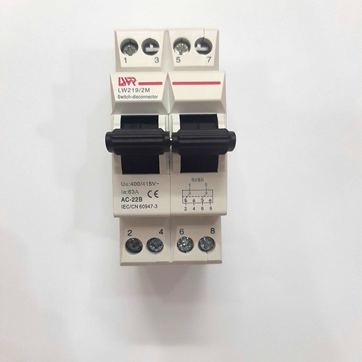 Át đảo chiều 63A LW, Atomat đảo phase LWR 63A 220V, Cầu dao đảo chiều 63A dạng atomat