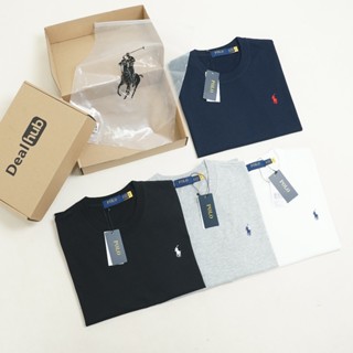 Áo Thun Ralph Lauren Basic Thêu Ngựa Nhãn Cổ Dệt RL Tem Vàng Cotton Co Dãn 4 Chiều Form Âu Regular Fit