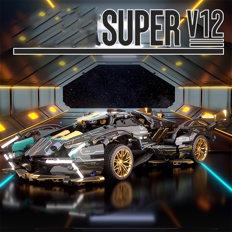 【2025】Lắp ráp siêu xe đa sắc 1280 mảnh - Mô hình ô tô Xe thể thao tỉ lệ 1:14 Quà tặng đồ chơi lắp ráp cho trẻ