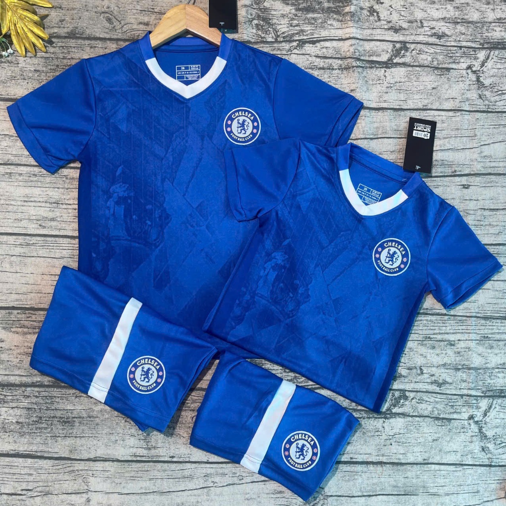 Bộ Quần Áo Thể Thao Trẻ Em Sân Nhà CLB Chelsea- Bộ Đồ Bóng Đá Trẻ Em Chelsea