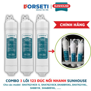 Bộ 3 lõi lọc thô đúc cắm nhanh dùng cho cây nước nóng lạnh Sunhouse model SHA76214CK-S