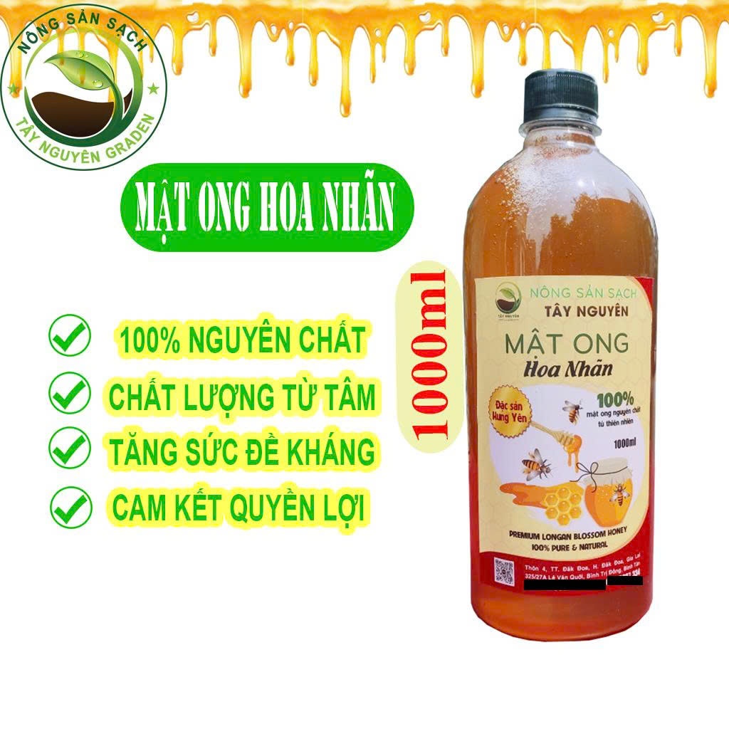 1 Lít Mật ong hoa nhãn Hưng Yên - Nông sản sạch Tây Nguyên
