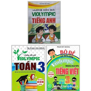 Sách - Combo Hướng Dẫn Giải ViOlympic Toán 3+Violympic Tiếng Anh 3+Bộ Đề Luyện Thi Violympic Tiếng Việt 3 (3 cuốn ) HA
