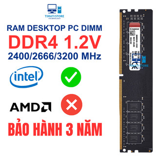  Ram PC kingston máy bàn 8GB 16GB DDR4 bus 2400 2666 3200 Mhz Ram PC4 DIMM - Bảo hành lỗi đổi mới 