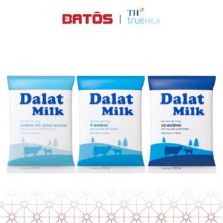 Thùng 48 bịch sữa DALAT MILK 220ml (có đường, ít đường, vị tự nhiên - không đường)