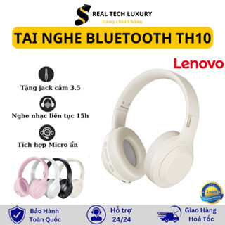 Tai nghe Bluetooth chụp tai Lenovo TH10  âm thanh nổi giảm ồn thoải mái chống thấm nước có mic