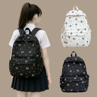 Balo đi học nữ HAZIN balo ulzzang trơn basic nhiều ngăn đựng vừa laptop 15.6 inch, chất liệu vải dù Poly mềm mịn