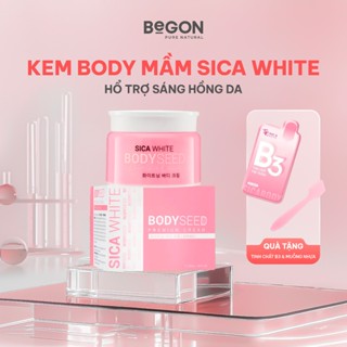 [Tặng Kèm Phủ Trắng B3] Kem Dưỡng Trắng Body Mầm Ý Dĩ - Body Seed Sica White 200gr, Dưỡng Ẩm, Sáng Da & Mờ Thâm