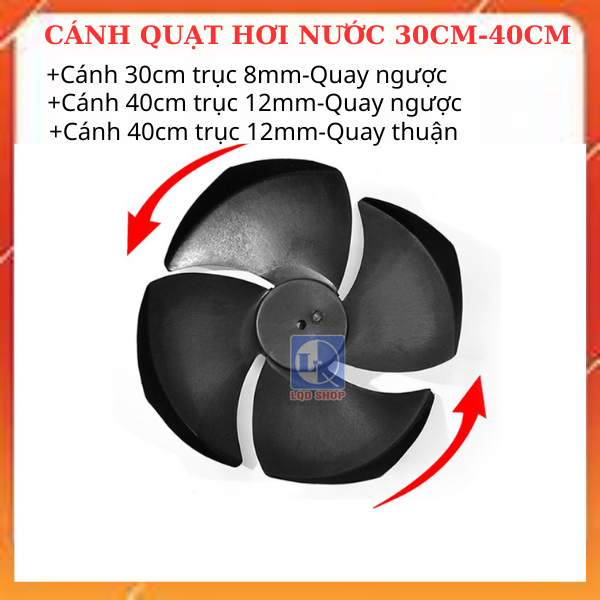 Cánh quạt điều hòa hơi nước Sunhouse, Cánh quạt hơi nước Daikio trục 8mm 12mm quay thuận quay ngược