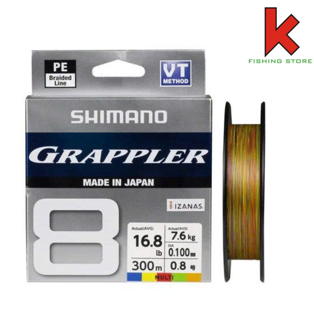 Dây PE SHIMANO GRAPPLER X8 MADE IN JAPAN cuộn 300m chuyên câu lure , câu ngâm , câu ghềnh
