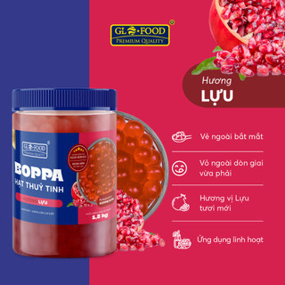 BOPPA LỰU GLOFOOD - Hạt Thuỷ Tinh/ Hạt Nổ/ Thạch Nổ topping đồ uống