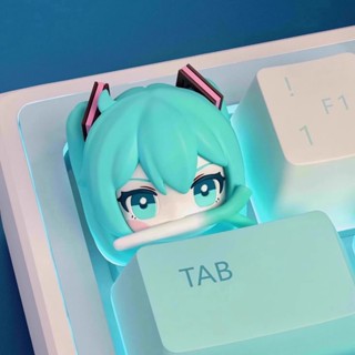  🎧 Keycap Hatsune Miku – Nút Phím 3D Resin Anime Phong Cách Cá Tính Cho Bàn Phím Cơ 