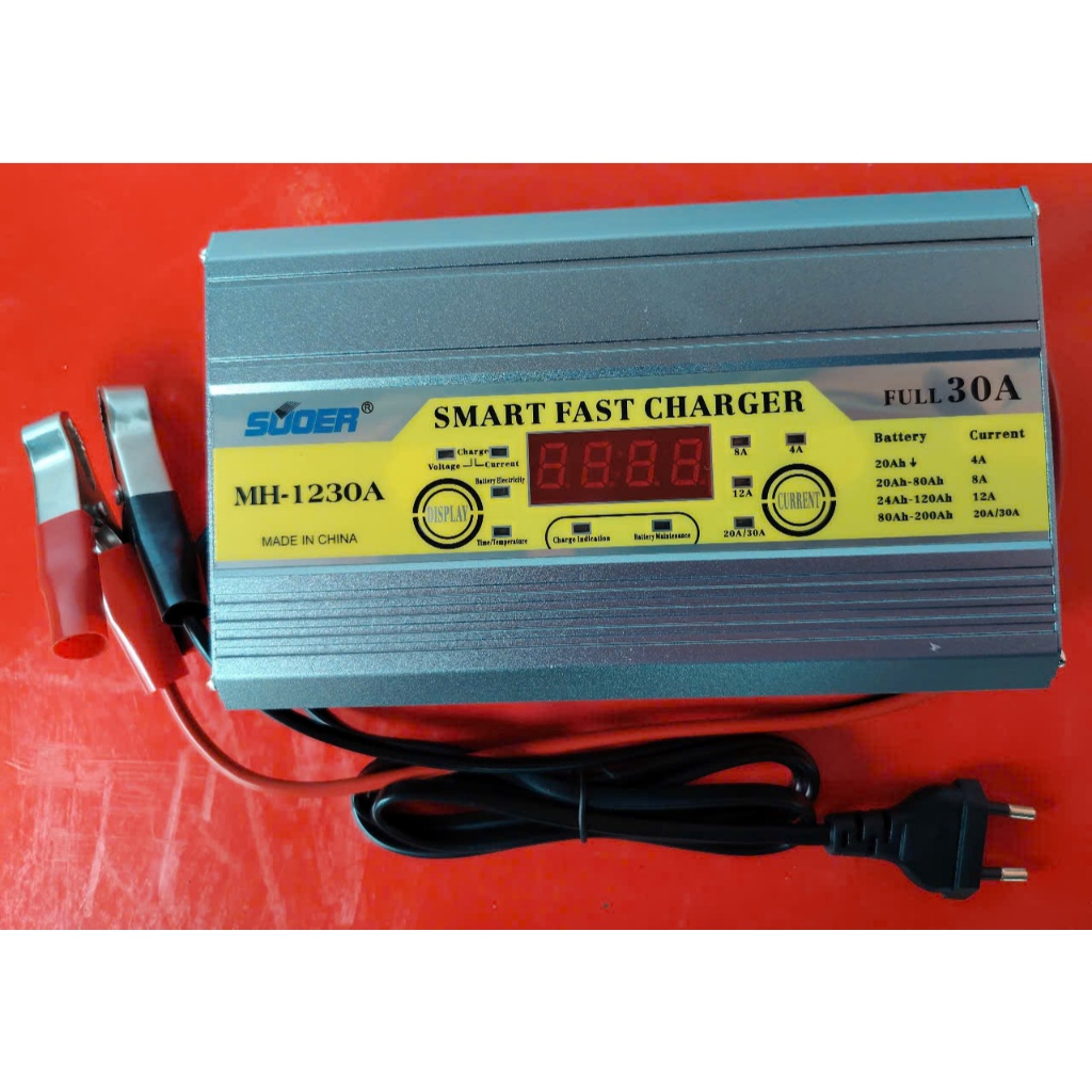 Bộ sạc ắc quy tự động đầy tự ngắt 12V- 30A / 300Ah Suoer MH-1230A