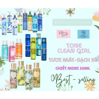 [10ml - MÙI MÁT] Mẫu thử 10ml - Xịt thơm Body Mist Victoria Secret - BBW- Aqua Kiss - Santal Blossoms - Sparkling Blooms