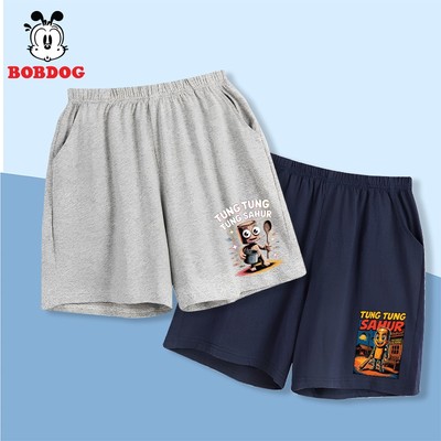 Quần đùi bé trai BOBDOG chất liệu cotton mềm mại in hình tung tung tung sahur cho bé
