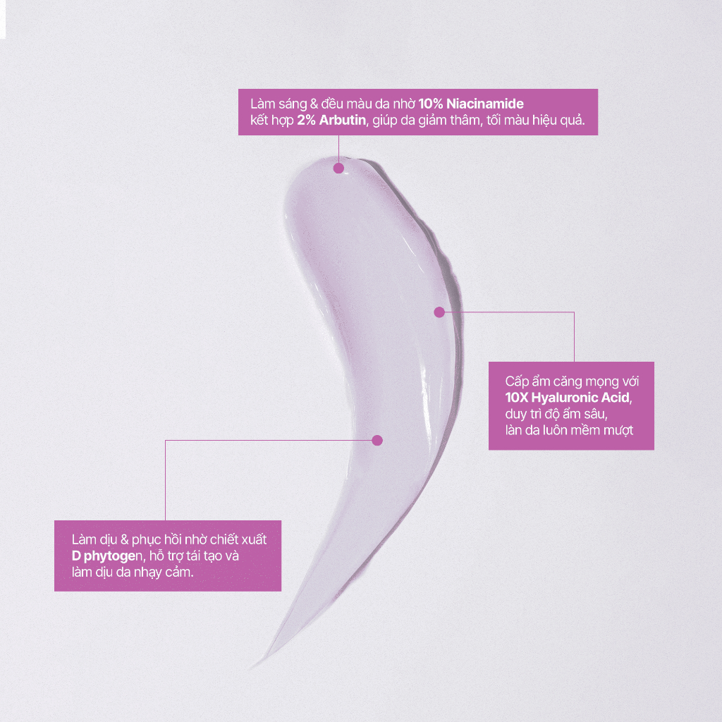 Kem Dưỡng Sáng Vitamin B3 Hỗ Trợ Cấp Ẩm Sáng Bóng Làm Đều Màu Da Với 10% Niacinamide DIV 50gram