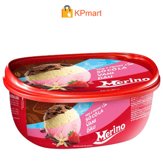 (GIAO HỎA TỐC HCM) Kem hộp Merino 3 trong 1 socola - vani - dâu 900ml - Ba vị kem quốc dân, trọn vẹn niềm vui cho cả nhà