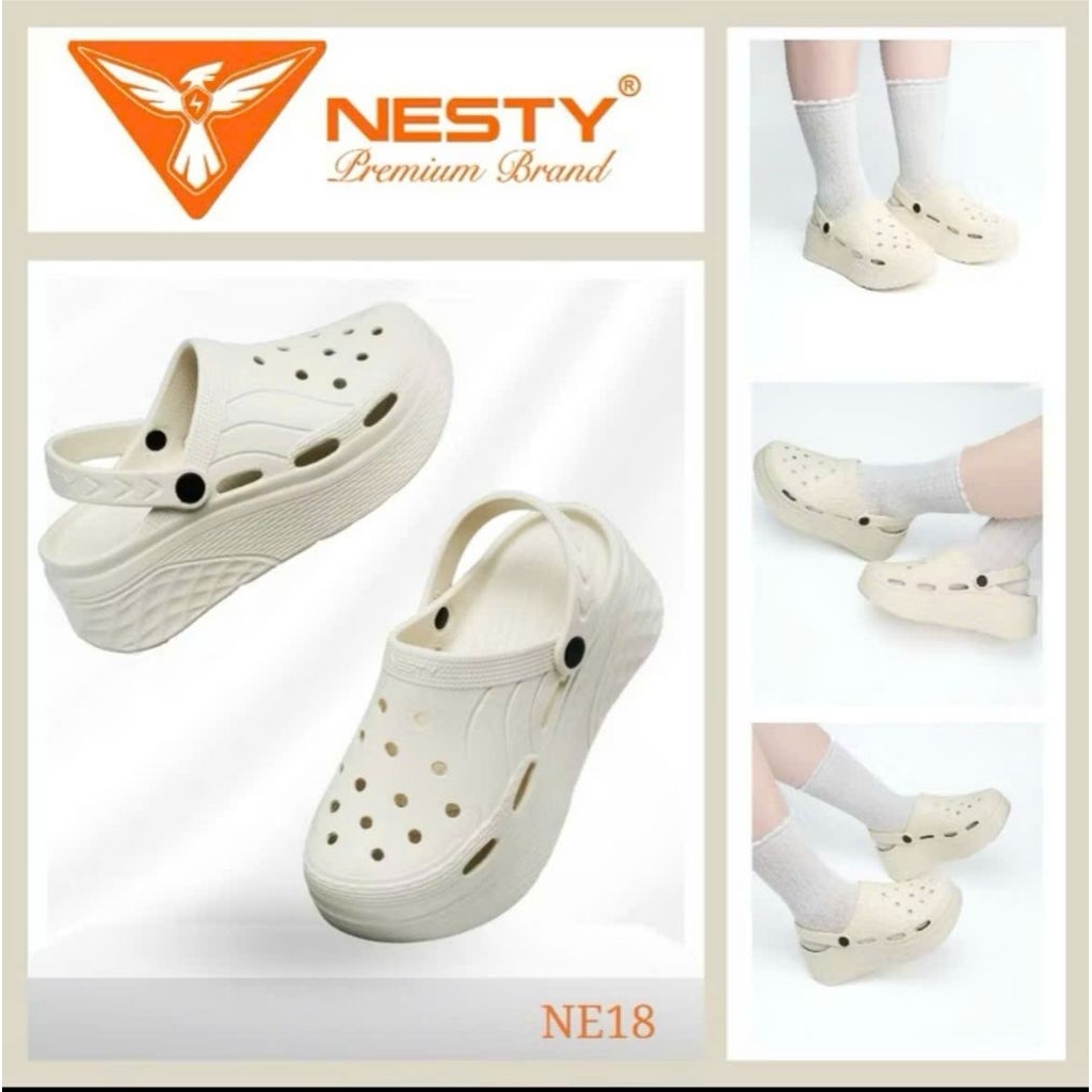 TẶNG CHARM] DÉP SỤC NESTY ĐẾ CAO CHẤT LIỆU EVA CAO CẤP MÃ NE18