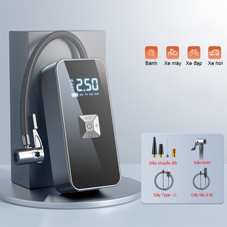  Bơm lốp xe hơi xe ô tô xe máy đa năng mini SUITU ST- 5521C áp suất 150 PSI cầm tay không dây nhỏ gọn 