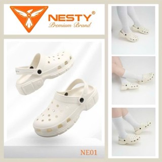 [LÙI 1 SIZE] [Tặng Sticker Ngẫu Nhiên] Dép Sục Nam Nữ NESTY Kiểu Dáng Basic Sục Đế Cao Mềm Chống Trượt NE01