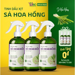 Chai Xịt Phòng Thơm Tinh Dầu Sả Hoa Hồng Nguyên Chất TINHDAUSACHANH 100ml/500ml Xịt Thơm Phòng Dịu Nhẹ
