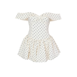 Juliette – Đầm chấm bi cúp ngực trễ vai dáng bí GLORIOUS chất liệu taffeta