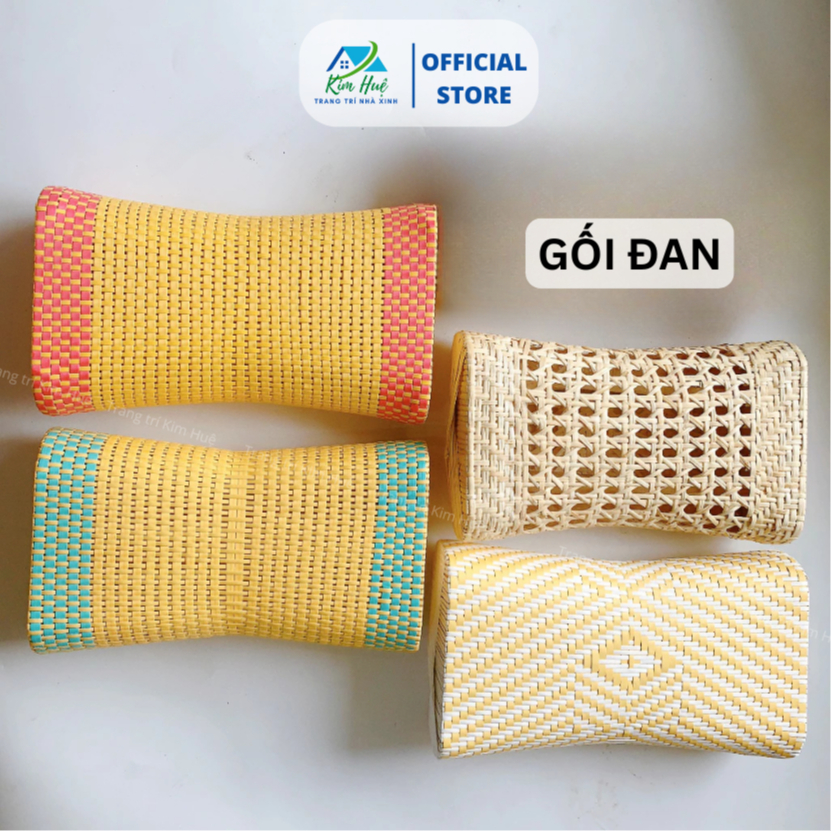 Gối mây đan tự nhiên gối đầu thoáng mát ngày hè (cực thích)