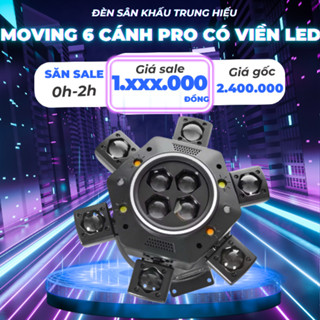 Đèn sân khấu moving 6 cánh xoay 540 CÓ VIỀN LED cảm ứng âm thanh điều khiển DMX 512 dành cho sân khấu phòng bay