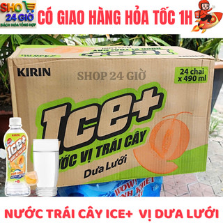Nước Trái Cây ICE Dưa Lưới Thùng 24 Chai 490 Ml
